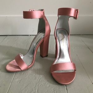 Satin heels